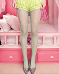 Mint Garden Wallpaper — Floral Sheer Tights